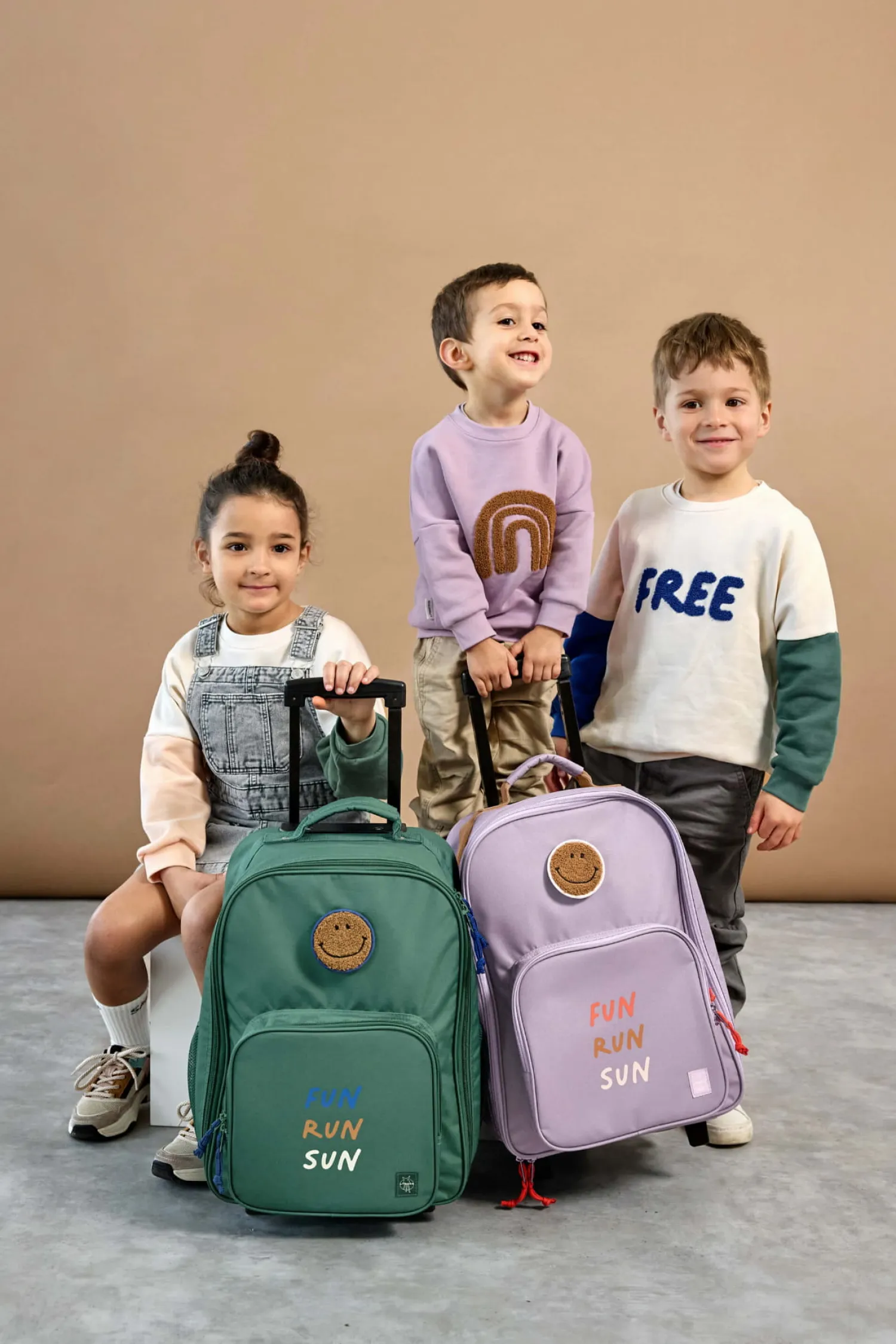 Plecaki I Torebki Dziecięce|Plecaki I Torebki Dziecięce | Lassig Plecak - walizka na kółkach 2w1 Little Gang dark green
