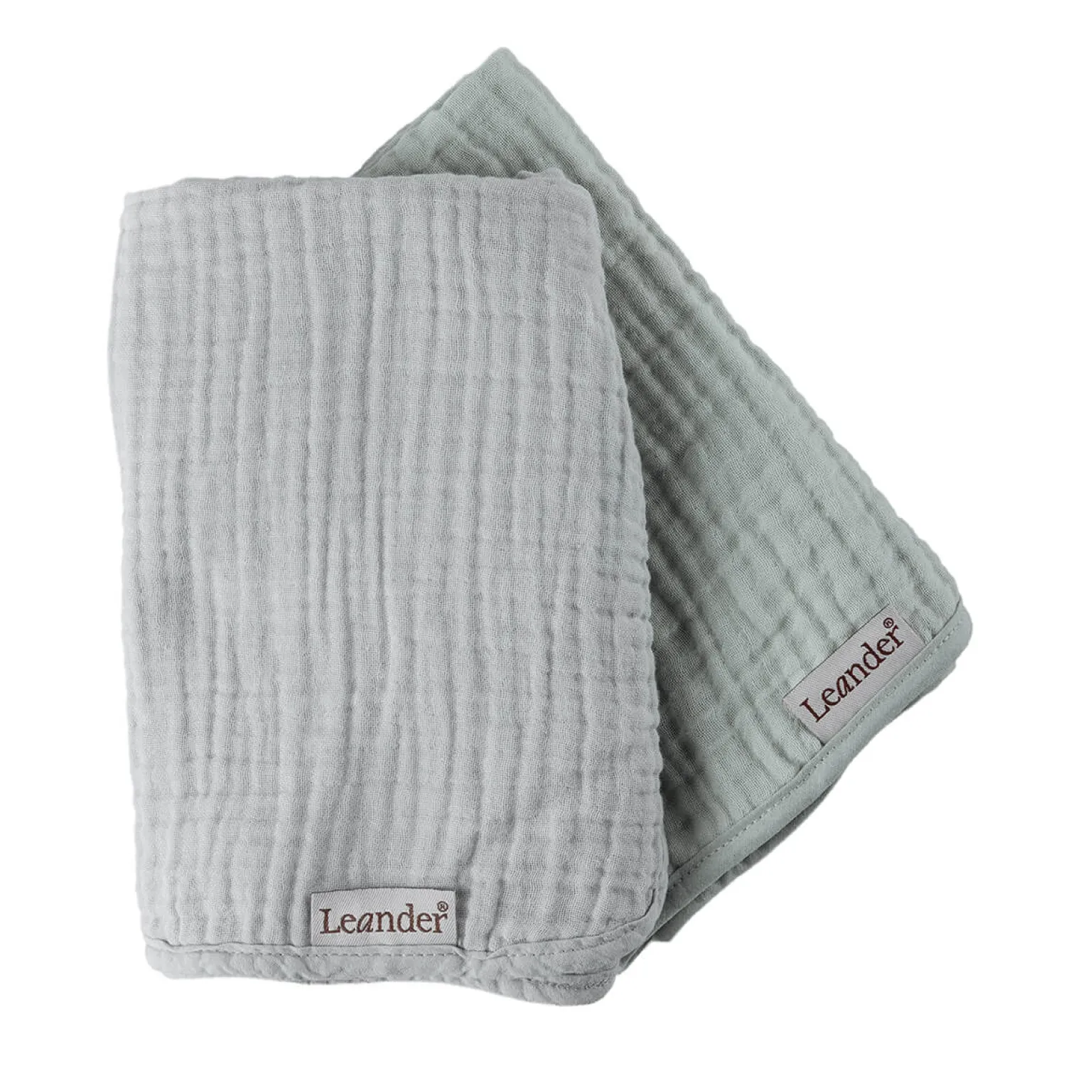 Prześcieradła Na Przewijak|Prześcieradła Na Przewijak | Leander Podkład muślinowy na przewijak MATTY™ 2-pak - grey, sage green