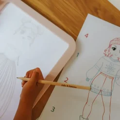 Idealne W Podróży|6 Lat+ | Kidywolf Podświetlany tablet do nauki pisania i rysowania KIDYDRAW-PRO - różowy