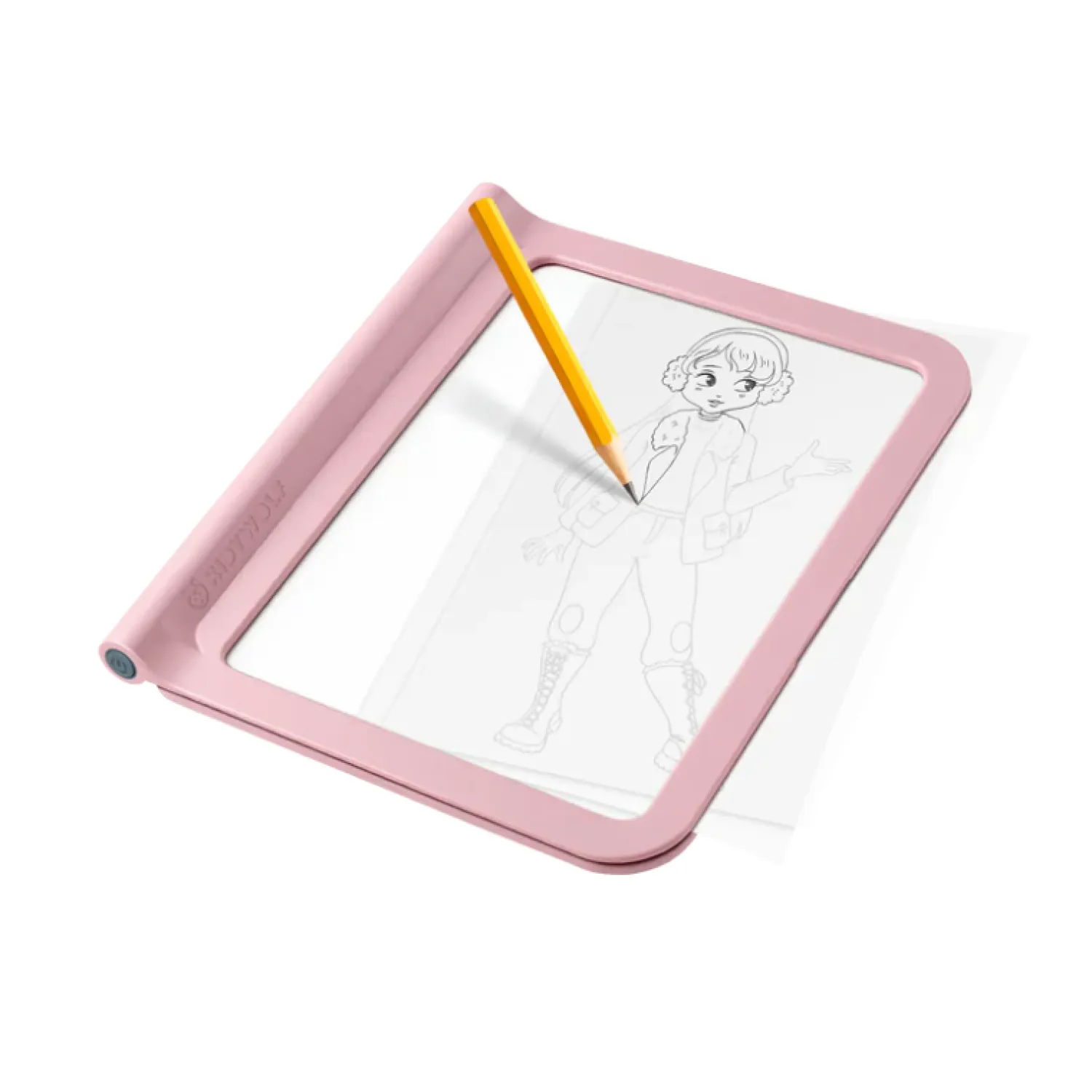 Idealne W Podróży|6 Lat+ | Kidywolf Podświetlany tablet do nauki pisania i rysowania KIDYDRAW-PRO - różowy