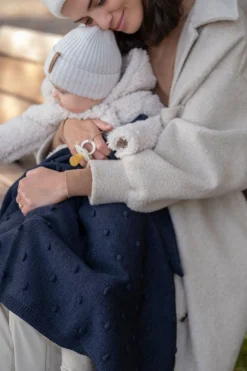Podwójna czapka beanie z wełny merino LATTE