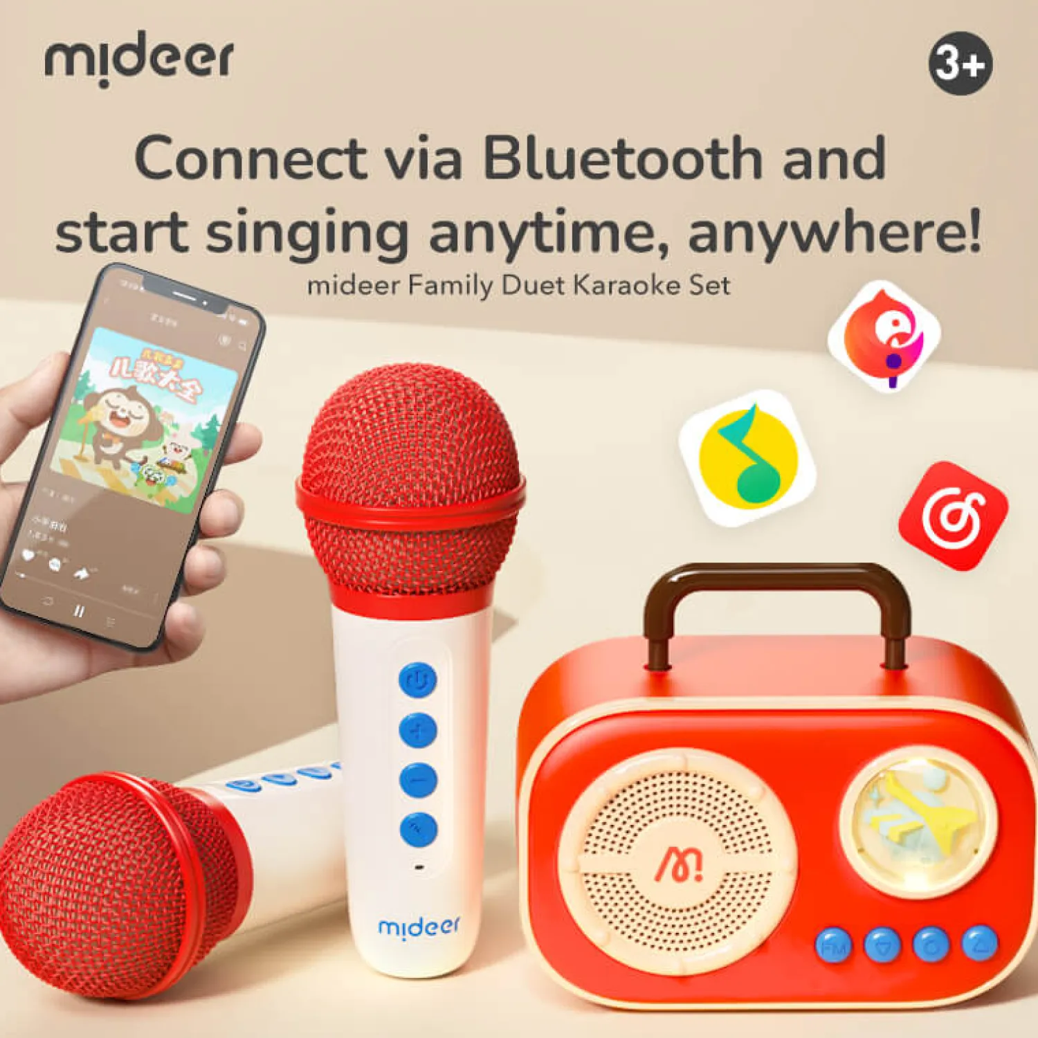 4 Lata +|6 Lat+ | Mideer Podwójny zestaw karaoke