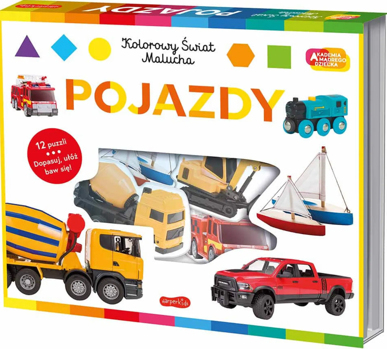 Ruchome Elementy|0-2 Lat | HarperCollins Pojazdy. Akademia mądrego dziecka. Kolorowy świat malucha