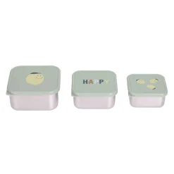 Pojemnik na przekąski snackbox ze stali nierdzewnej 3 szt. Happy Fruits Lemon
