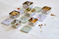 Lunchboxy|Przechowywanie Jedzenia | Lassig Pojemnik na przekąski snackbox ze stali nierdzewnej 3 szt. Happy Fruits Cherry