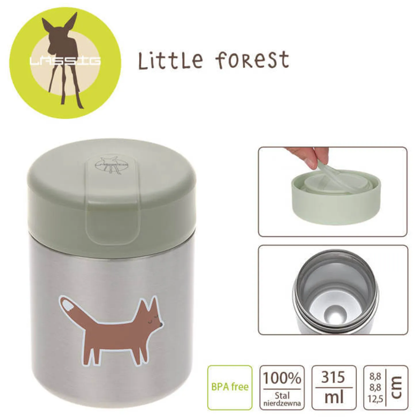 Pojemnik - termos obiadowy 315 ml Little Forest Lisek