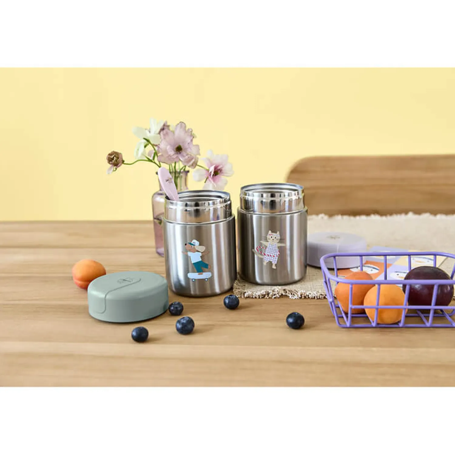 Lunchboxy|Przechowywanie Jedzenia | Lassig Pojemnik - termos obiadowy 315 ml Tiny Team Kotek