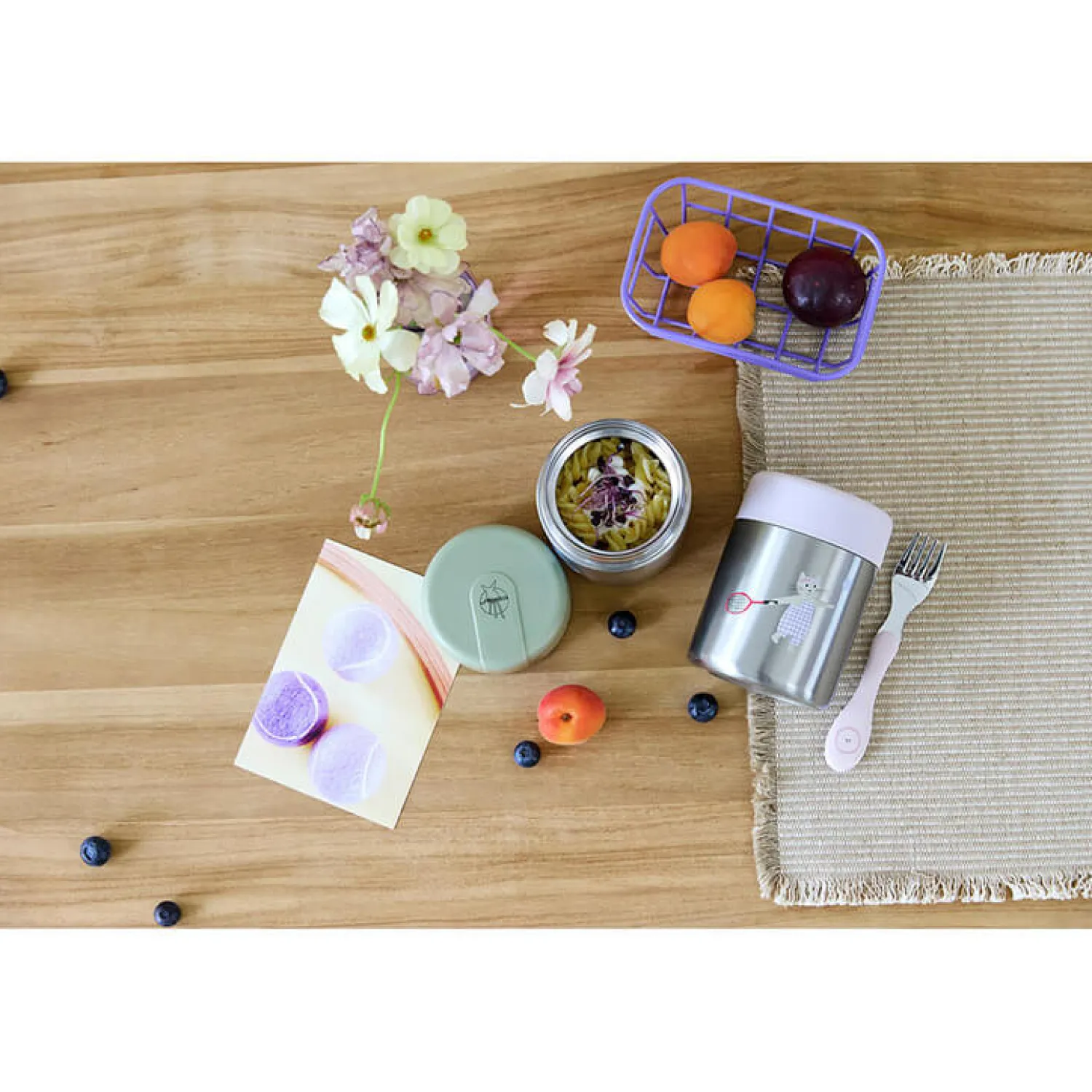 Lunchboxy|Przechowywanie Jedzenia | Lassig Pojemnik - termos obiadowy 315 ml Tiny Team Kotek