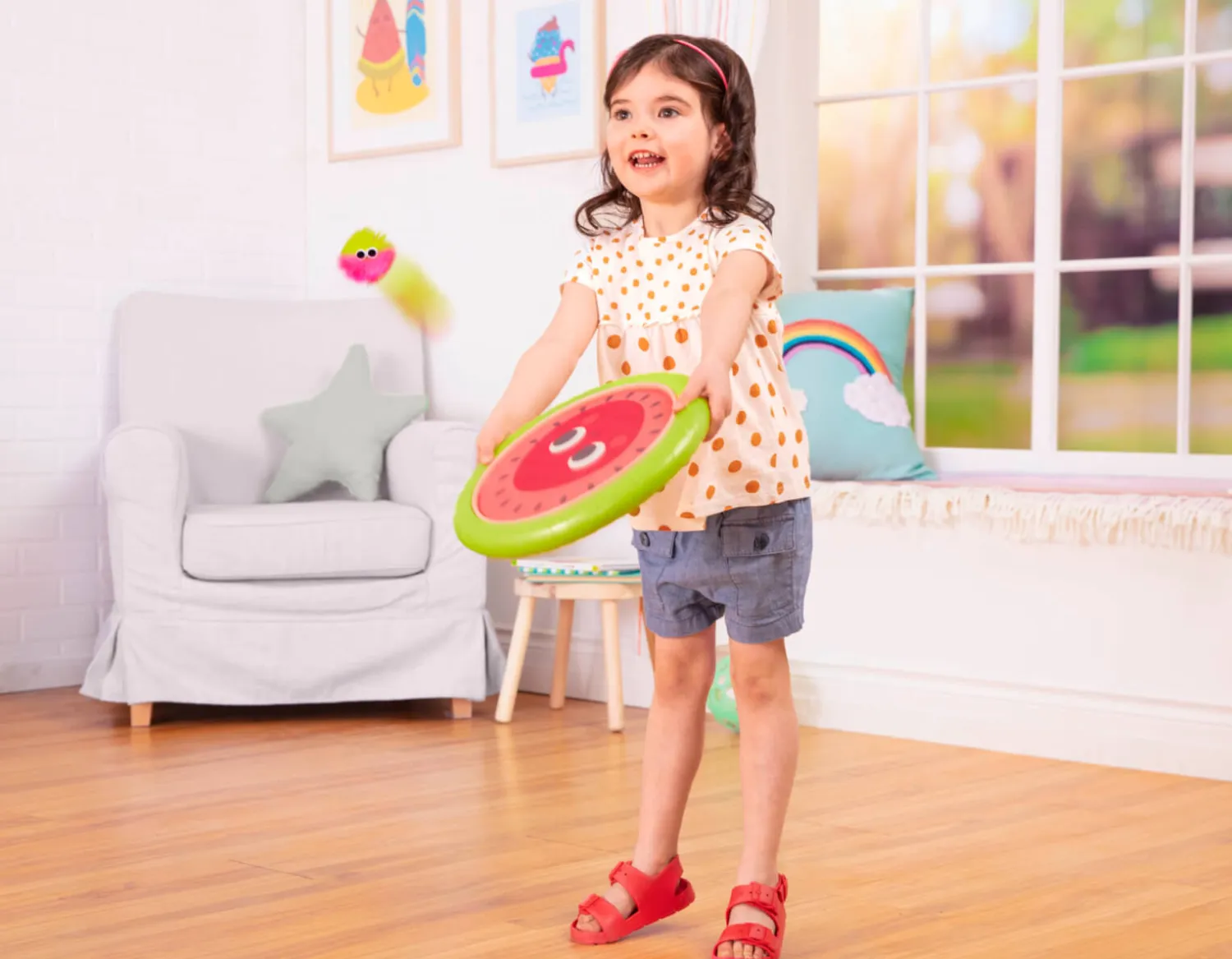 8 Lat+|Aktywizujące | B.Toys Poppin’ Paddles – gra zręcznościowa – sprężyste dyski z kudłatymi piłeczkami