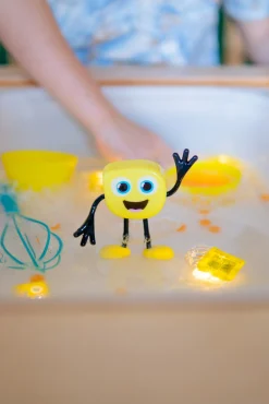 Zabawki Do Kąpieli|6 Lat+ | Glo Pals Postać do kąpieli Alex - zestaw z dwiema kostkami sensorycznymi świecącymi w wodzie