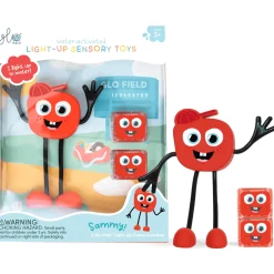 Zabawki Do Kąpieli|8 Lat+ | Glo Pals Postać do kąpieli Sammy - zestaw z dwiema kostkami sensorycznymi świecącymi w wodzie