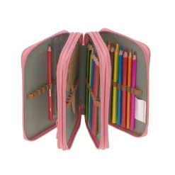 Piórniki|Plecaki I Torebki Dziecięce | Lassig Potrójny piórnik – etui z wyposażeniem Unique, pink