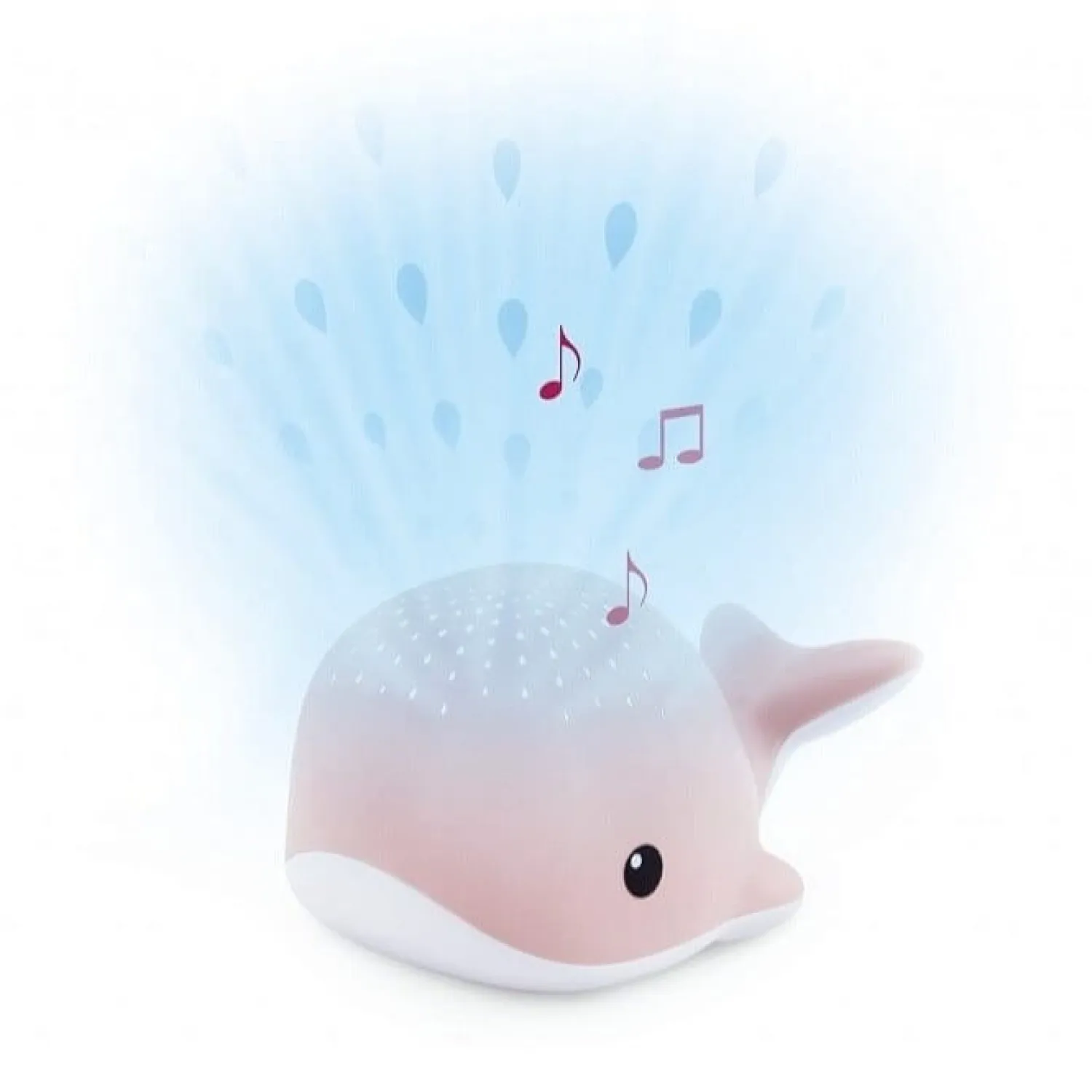12M+|Lampki Nocne | Zazu Projektor kropelek wody Wieloryb WALLY Pink