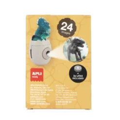 6 Lat+|3 Lata + | Apli Kids Projektor z wymiennymi dyskami - Dinozaur Triceratops