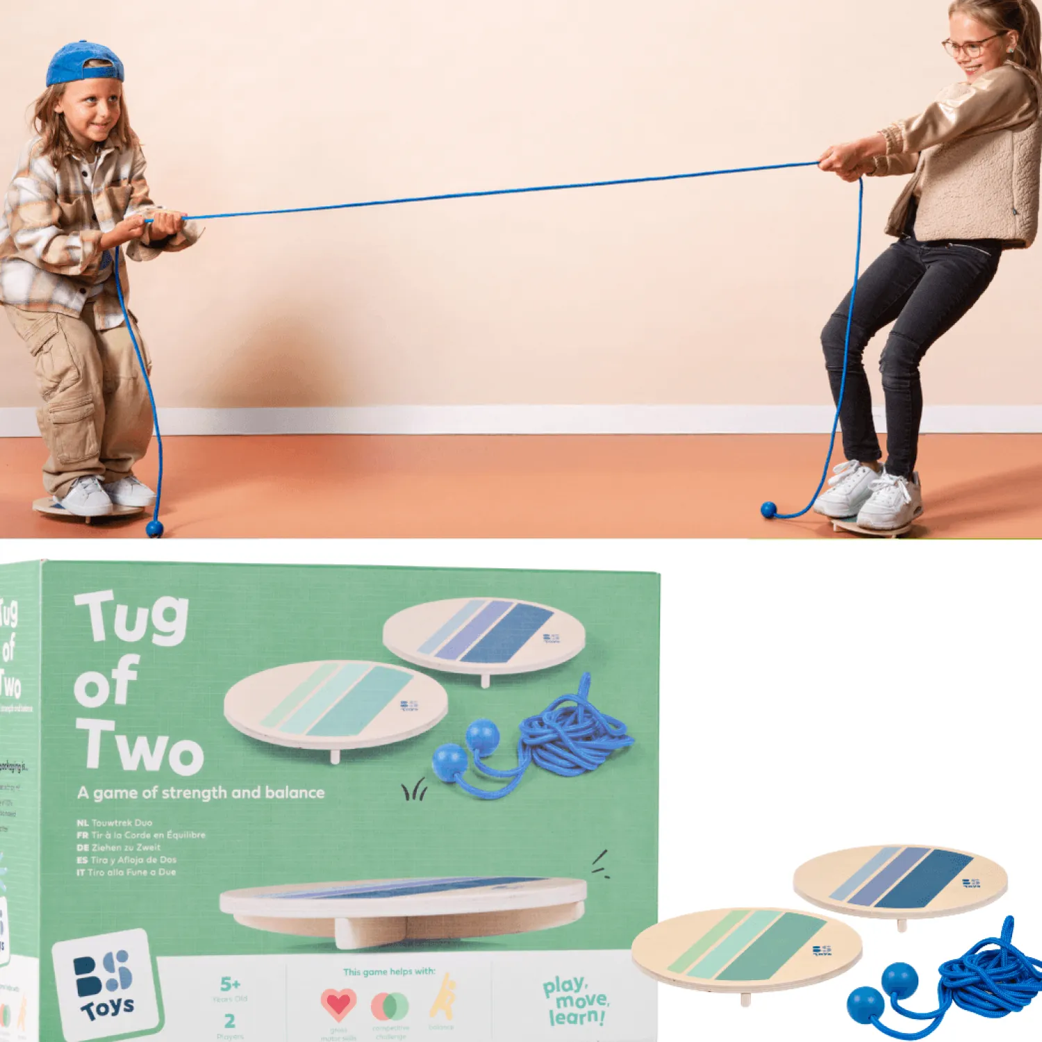 8 Lat+|6 Lat+ | BS Toys Przeciąganie liny na równoważni