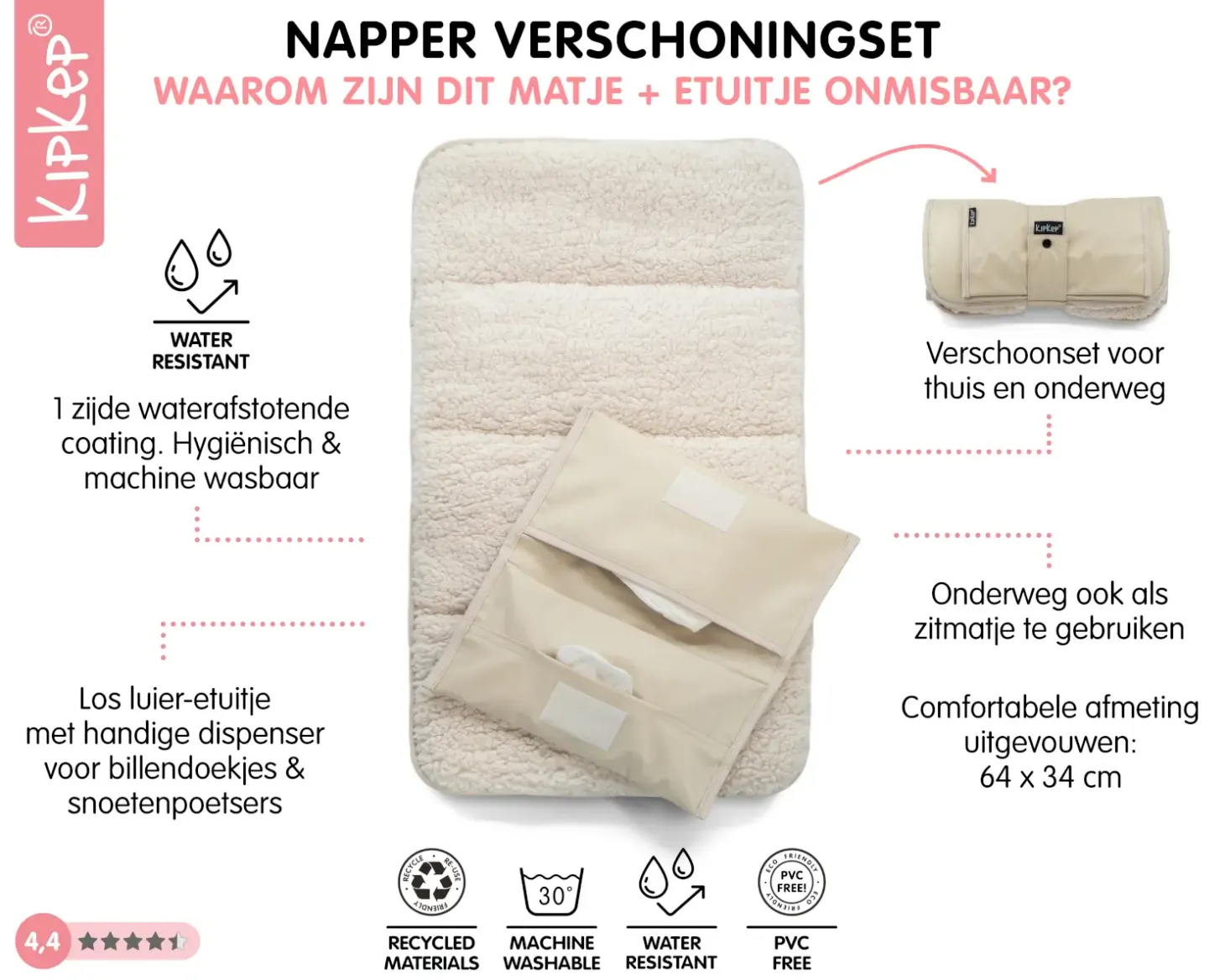Przewijak podróżny Napper combi-set, coffee