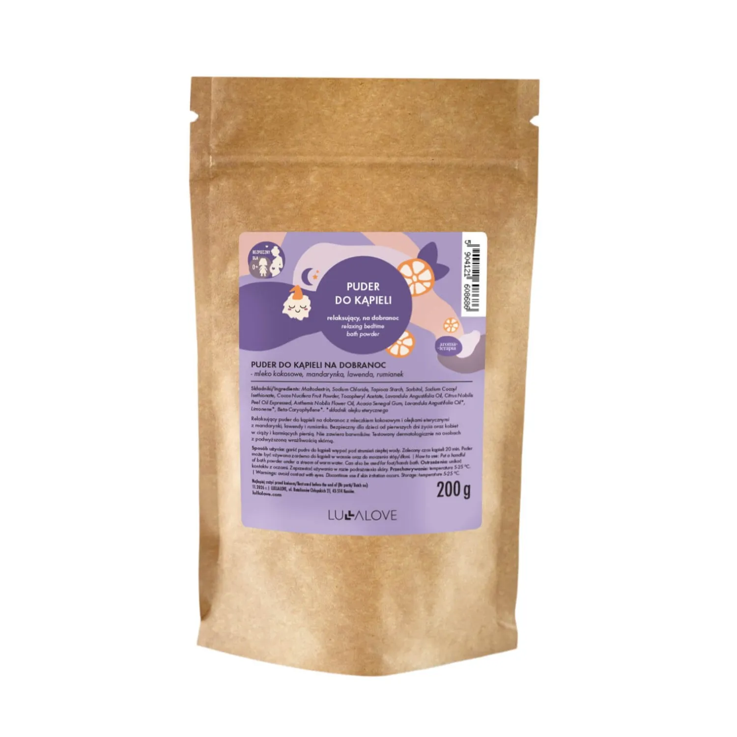 Naturalne Kosmetyki Dla Mam|Naturalne Kosmetyki | Lullalove Puder do kąpieli na dobranoc, 200g