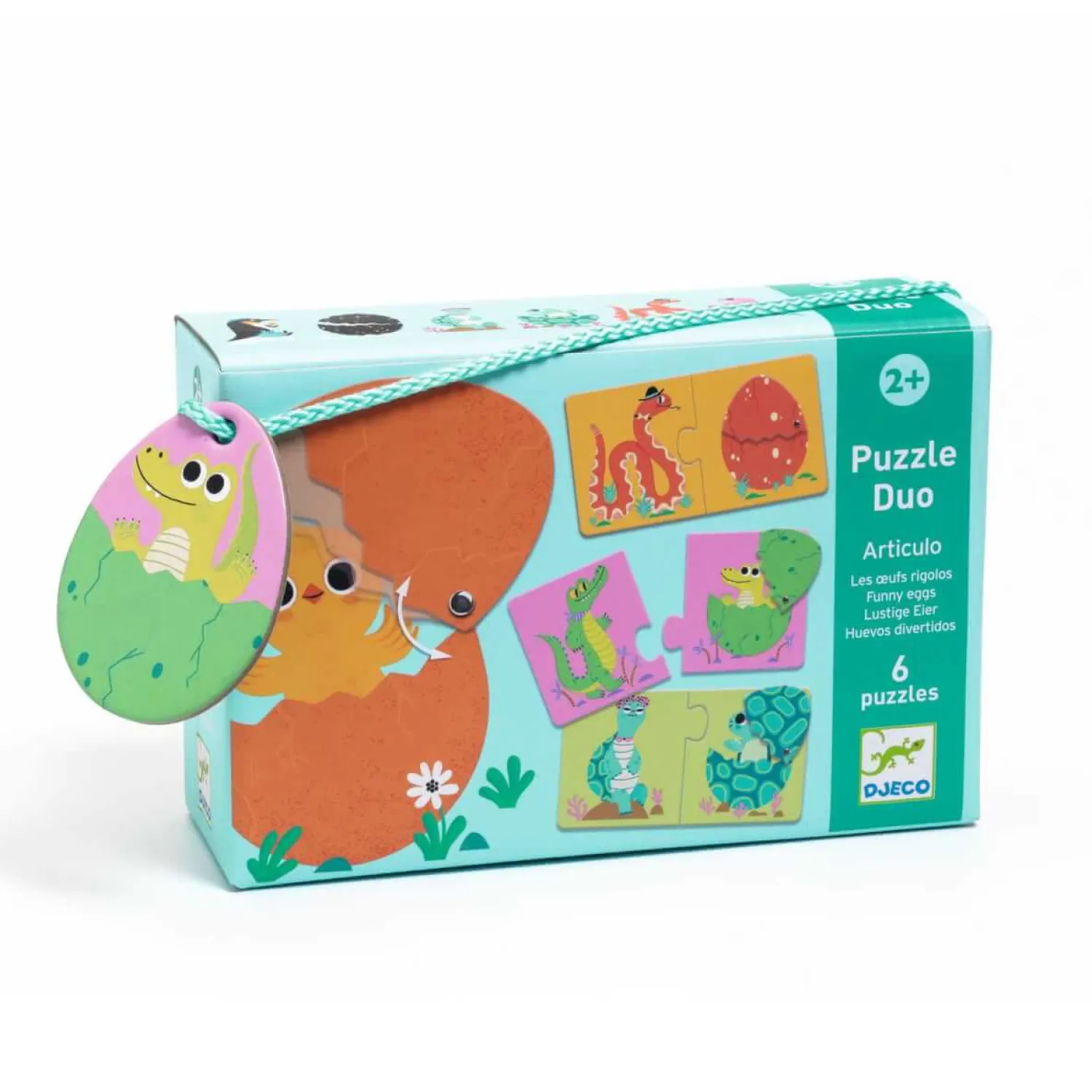 2 Lata +|Puzzle | Djeco Puzzle duo ZABAWNE JAJKA