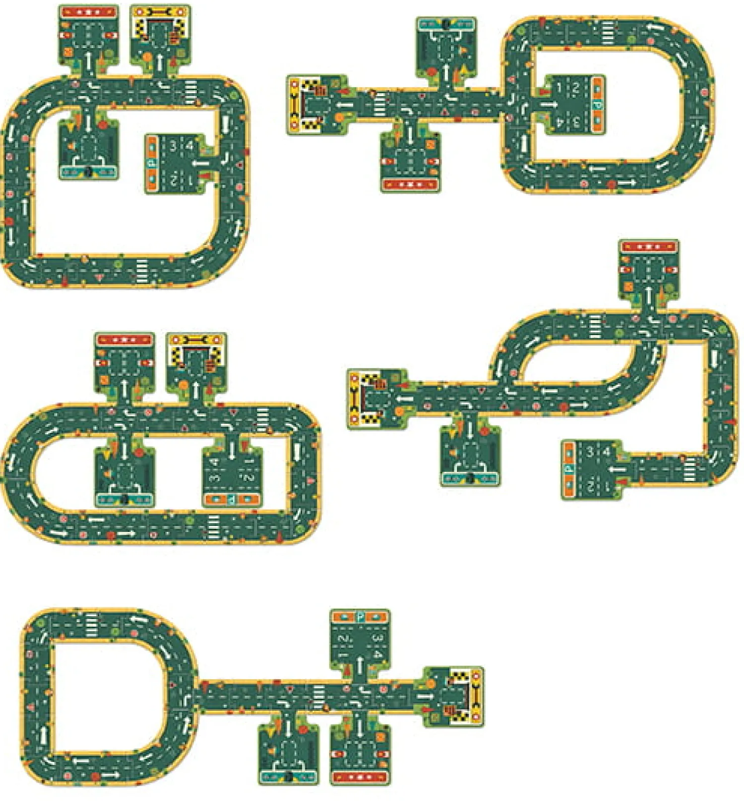 4 Lata +|Puzzle | Djeco Puzzle kartonowe DROGI