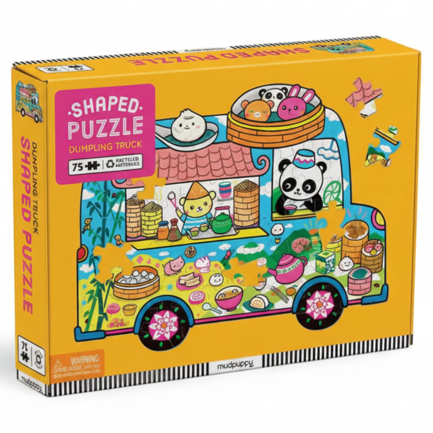 Puzzle|7 Lat+ | Mudpuppy Puzzle konturowe Food Truck 75 elementów 5+