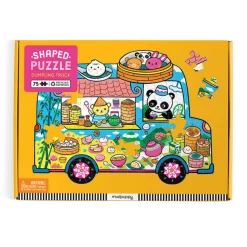 Puzzle|7 Lat+ | Mudpuppy Puzzle konturowe Food Truck 75 elementów 5+