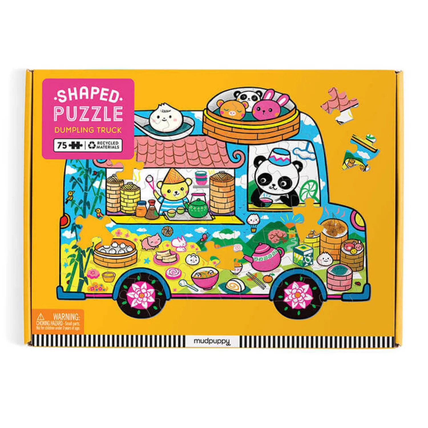 Puzzle|7 Lat+ | Mudpuppy Puzzle konturowe Food Truck 75 elementów 5+