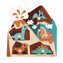 3 Lata +|2 Lata + | Janod Puzzle muzyczne Dinozaury 18m+