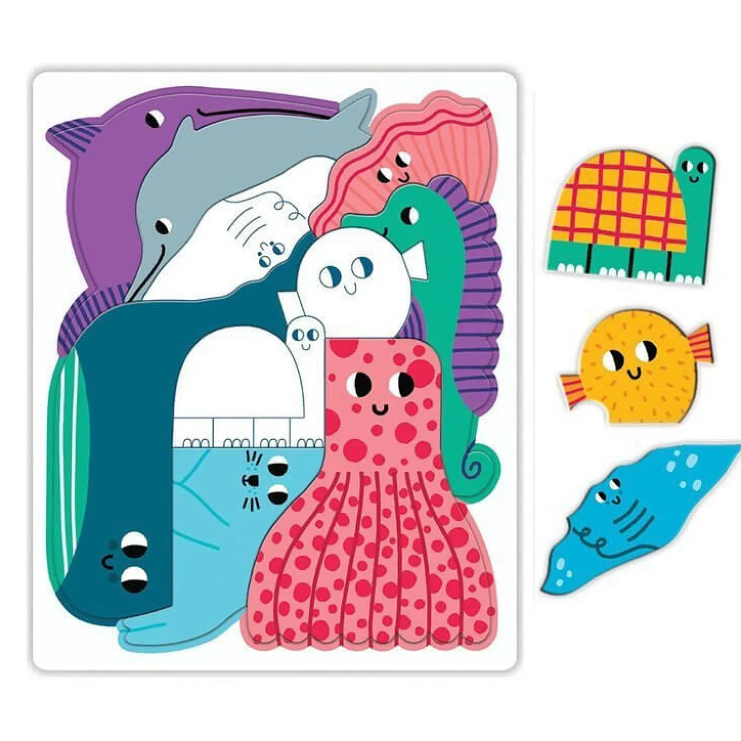 Puzzle | Mudpuppy Puzzle układanka Wszyscy razem Ocean 10 elementów 3+