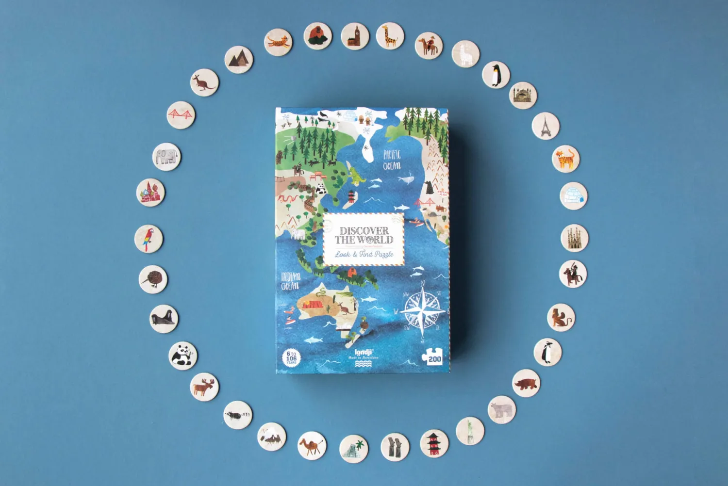 8 Lat+|6 Lat+ | Londji Puzzle z grą obserwacyjną Odkryj Świat