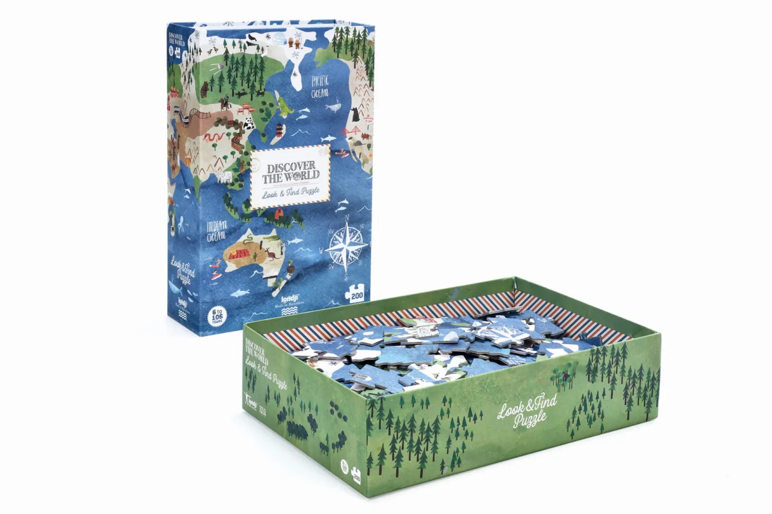 8 Lat+|6 Lat+ | Londji Puzzle z grą obserwacyjną Odkryj Świat