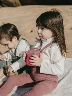 Małe Stópki | Silly Silas Rajstopki bawełniane bez stópek Footless - Acai Smoothie
