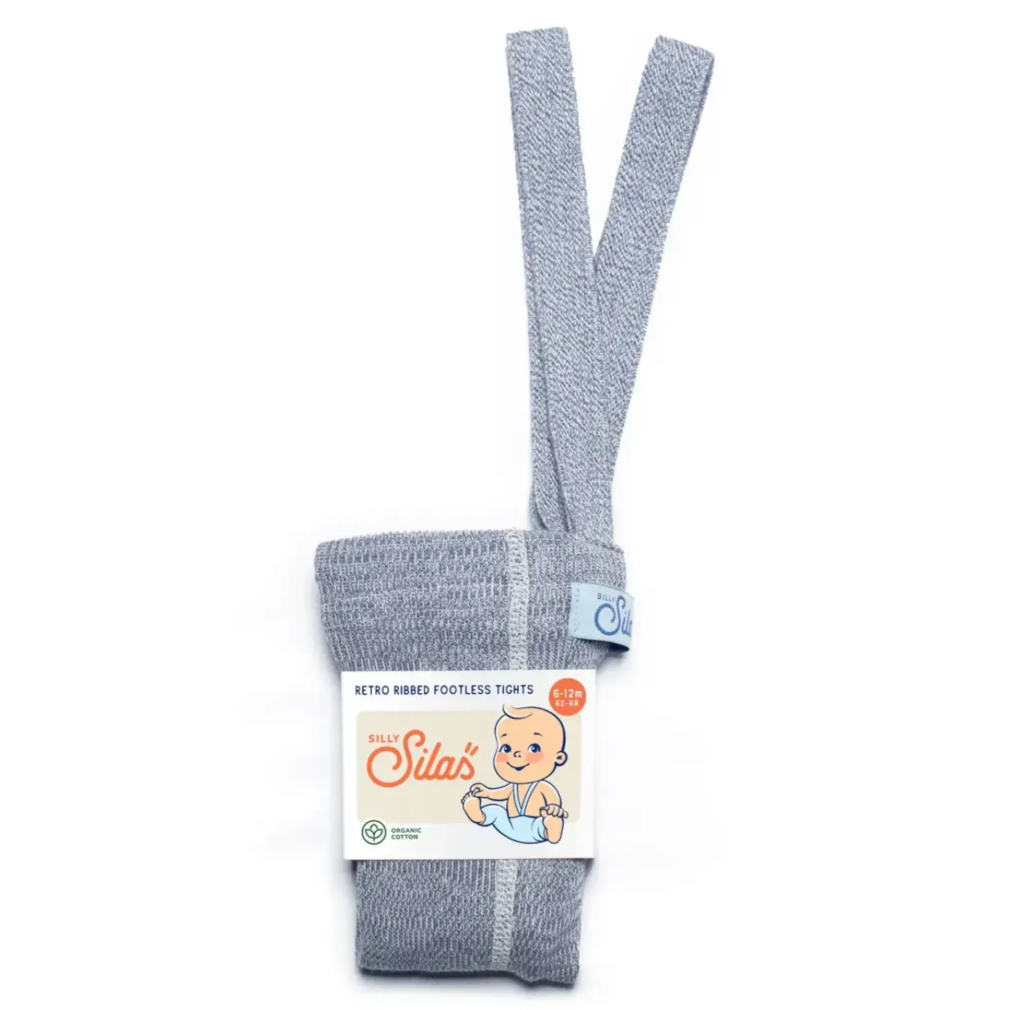 Małe Stópki | Silly Silas Rajstopki bawełniane bez stópek Footless - Classic Black Checked