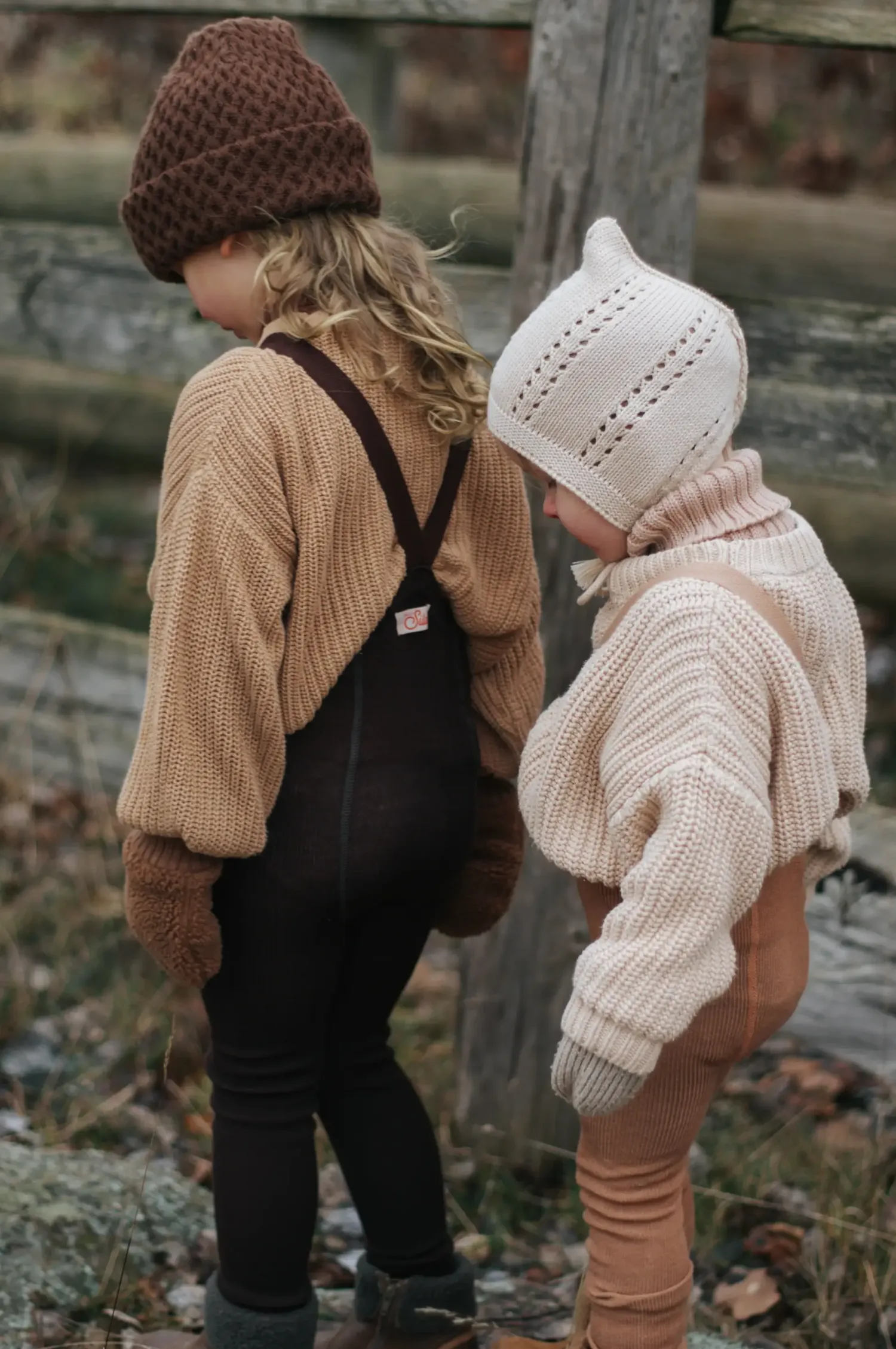 Małe Stópki | Silly Silas Rajstopki wełniane bez stópek Footless - Espresso Brown