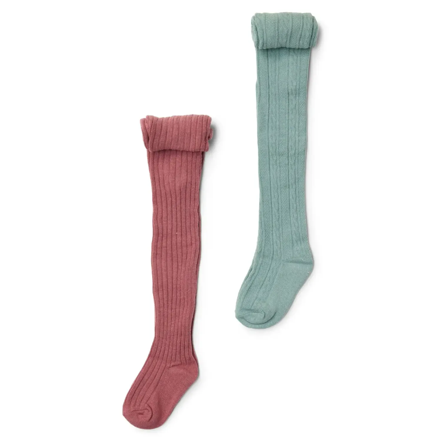 Małe Stópki | Little Dutch Rajstopy 2-pak Rouge, Garden Green