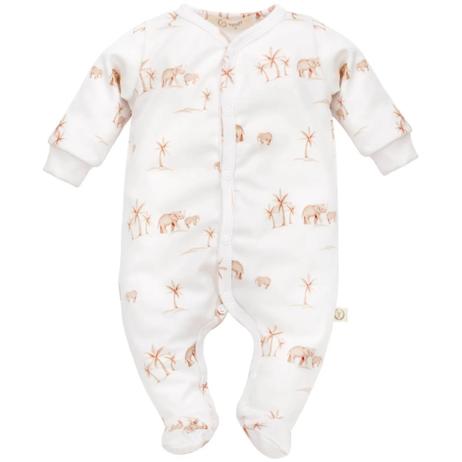 Rampersy|Ubranka Dziecięce | YOSOY Rampers organic cotton - ELEPHANTS