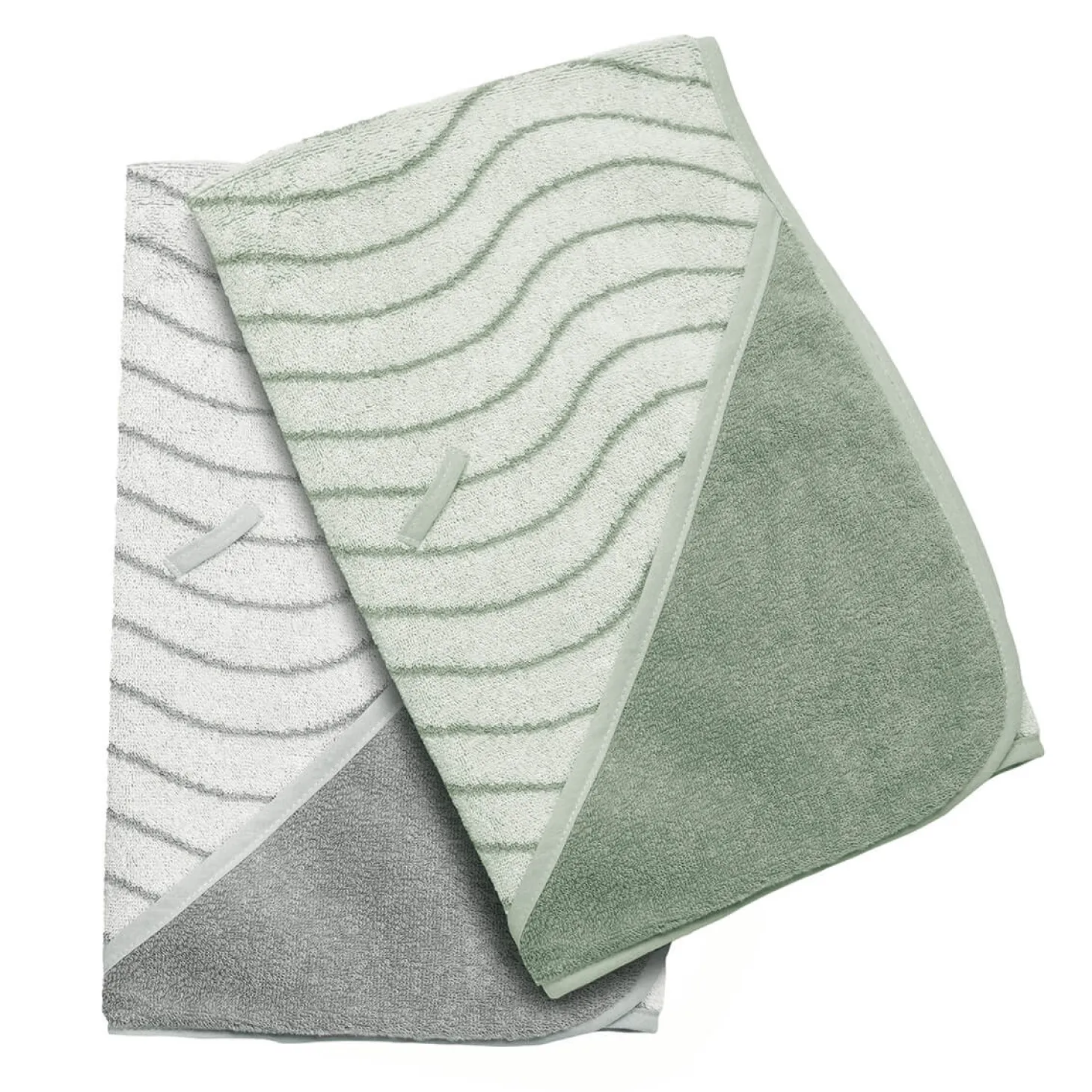 Ręcznik z kapturkiem, Woodland, sage green
