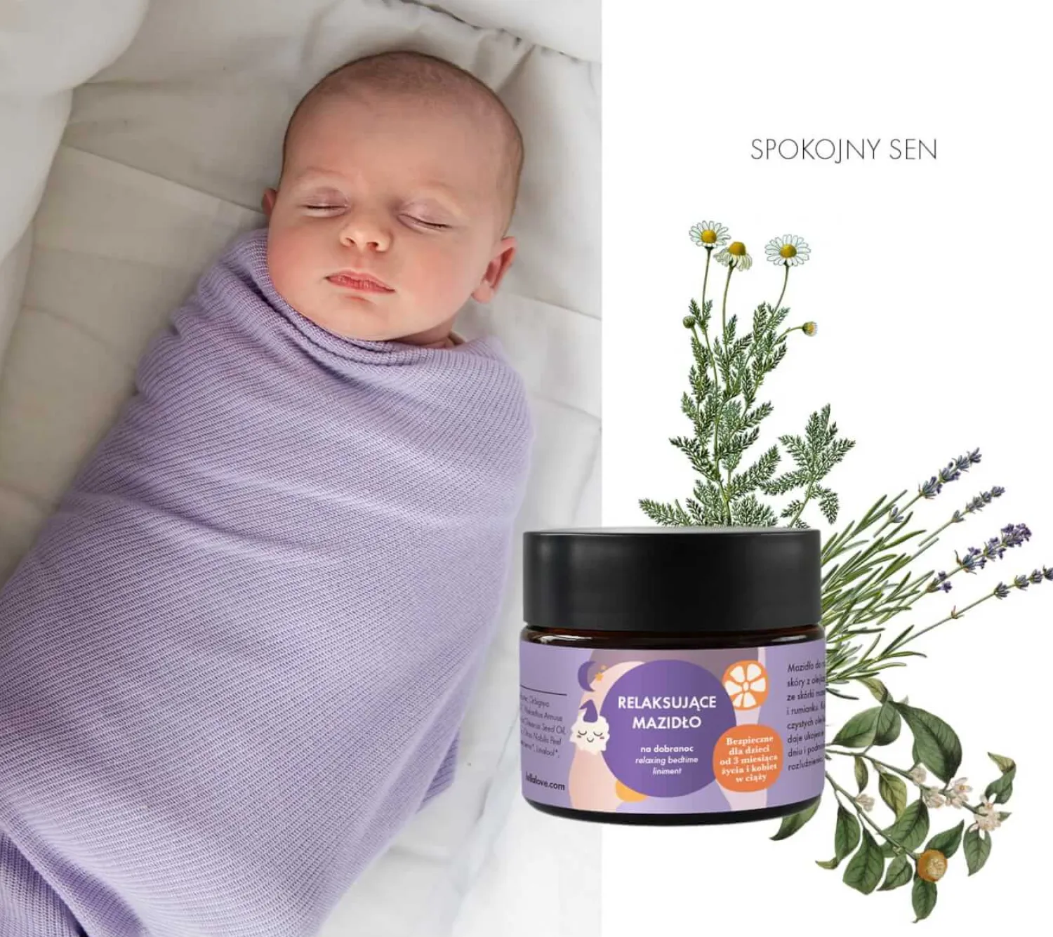 Naturalne Kosmetyki Dla Mam|Naturalne Kosmetyki | Lullalove Relaksujące mazidło na dobranoc, 50ml