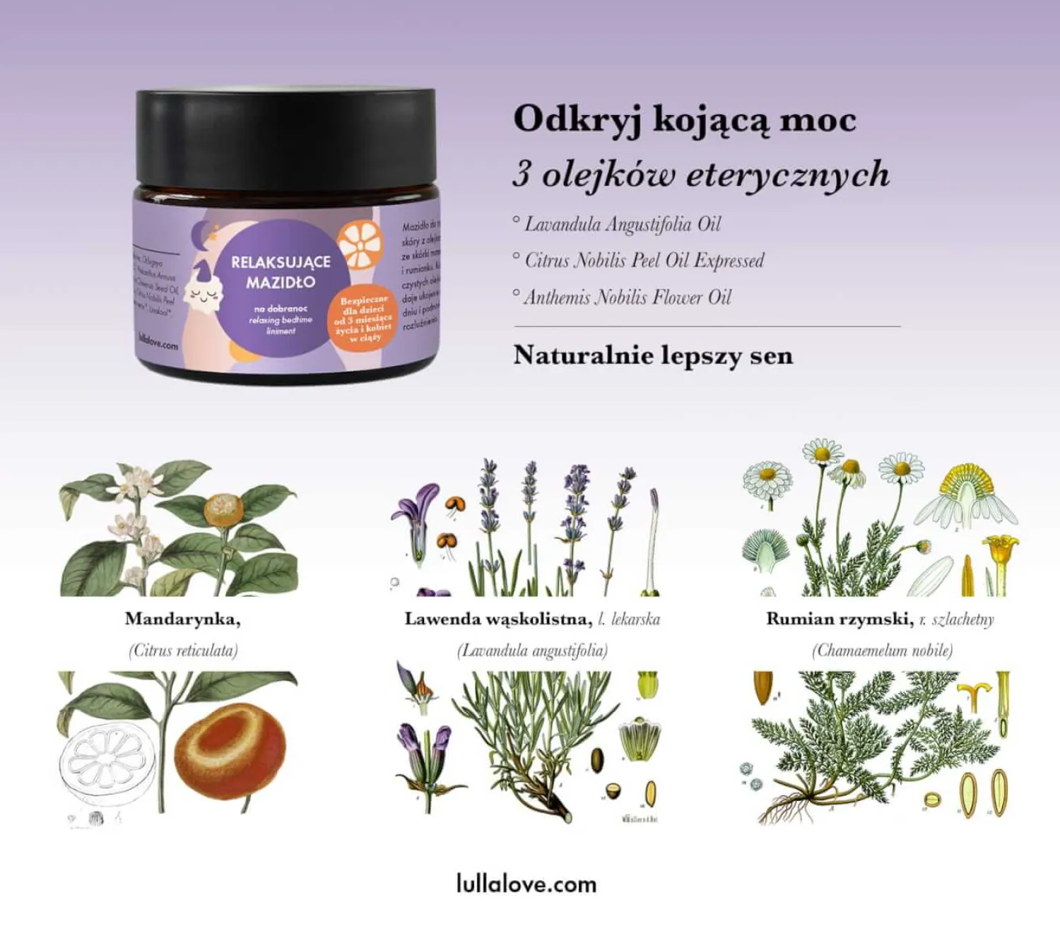 Naturalne Kosmetyki Dla Mam|Naturalne Kosmetyki | Lullalove Relaksujące mazidło na dobranoc, 50ml