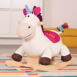 2 Lata +|3 Lata + | B.Toys Rodeo Rocker Dilly Dally – pluszowy JEDNOROŻEC na biegunach