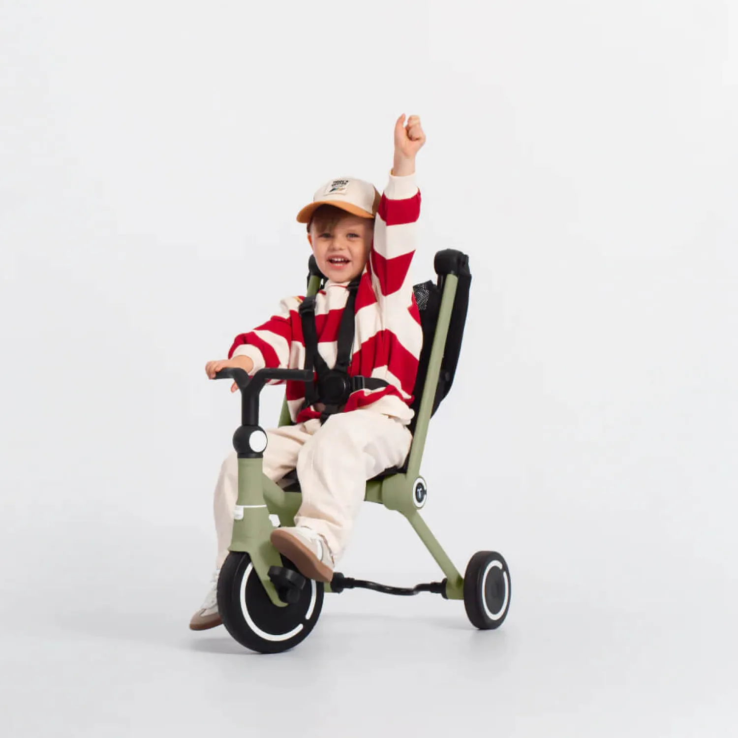 12M+|2 Lata + | smarTrike Rowerek z funkcją wózka Wonder - oliwkowy
