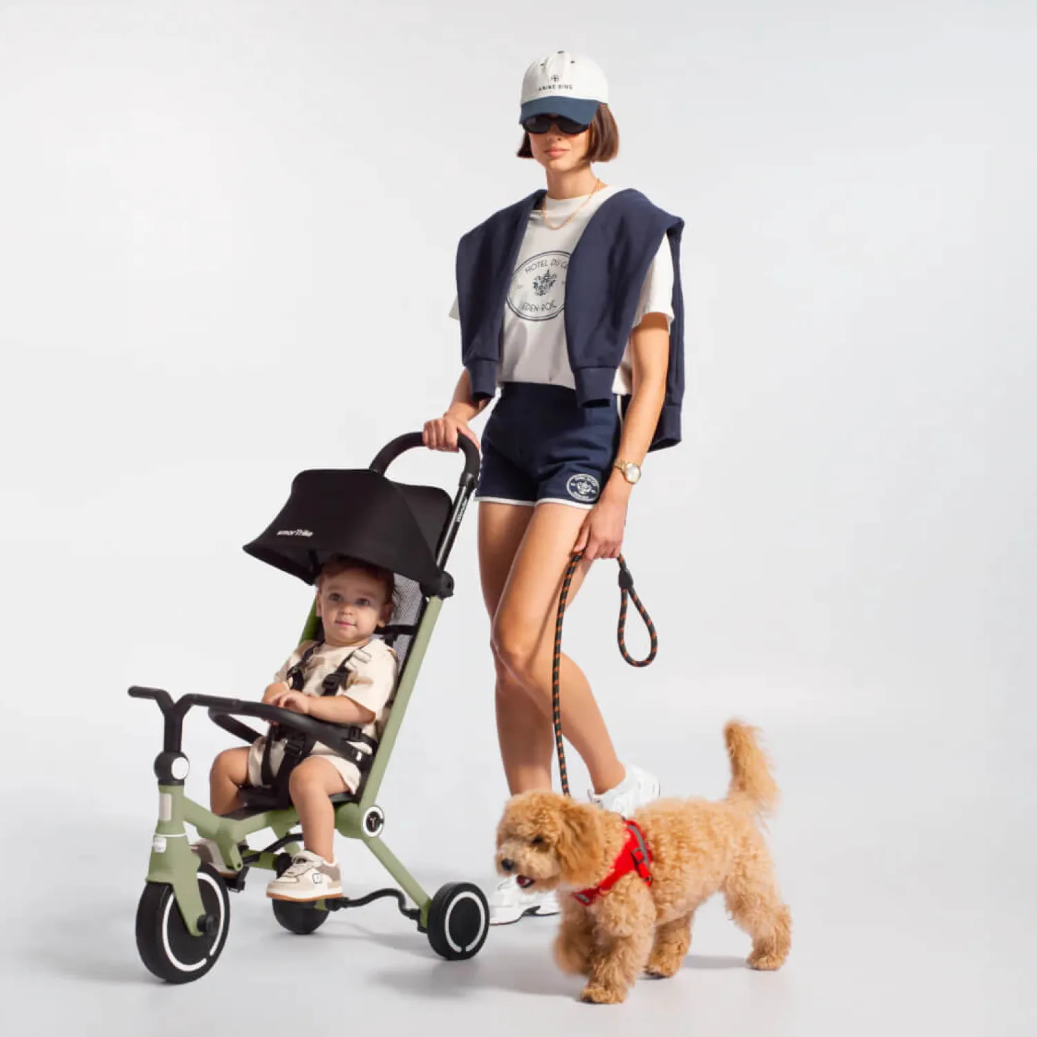 12M+|2 Lata + | smarTrike Rowerek z funkcją wózka Wonder - oliwkowy