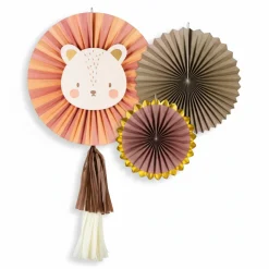 Dekoracje Dziecięce | PartyDeco Rozety dekoracyjne Lew, 26-43 cm