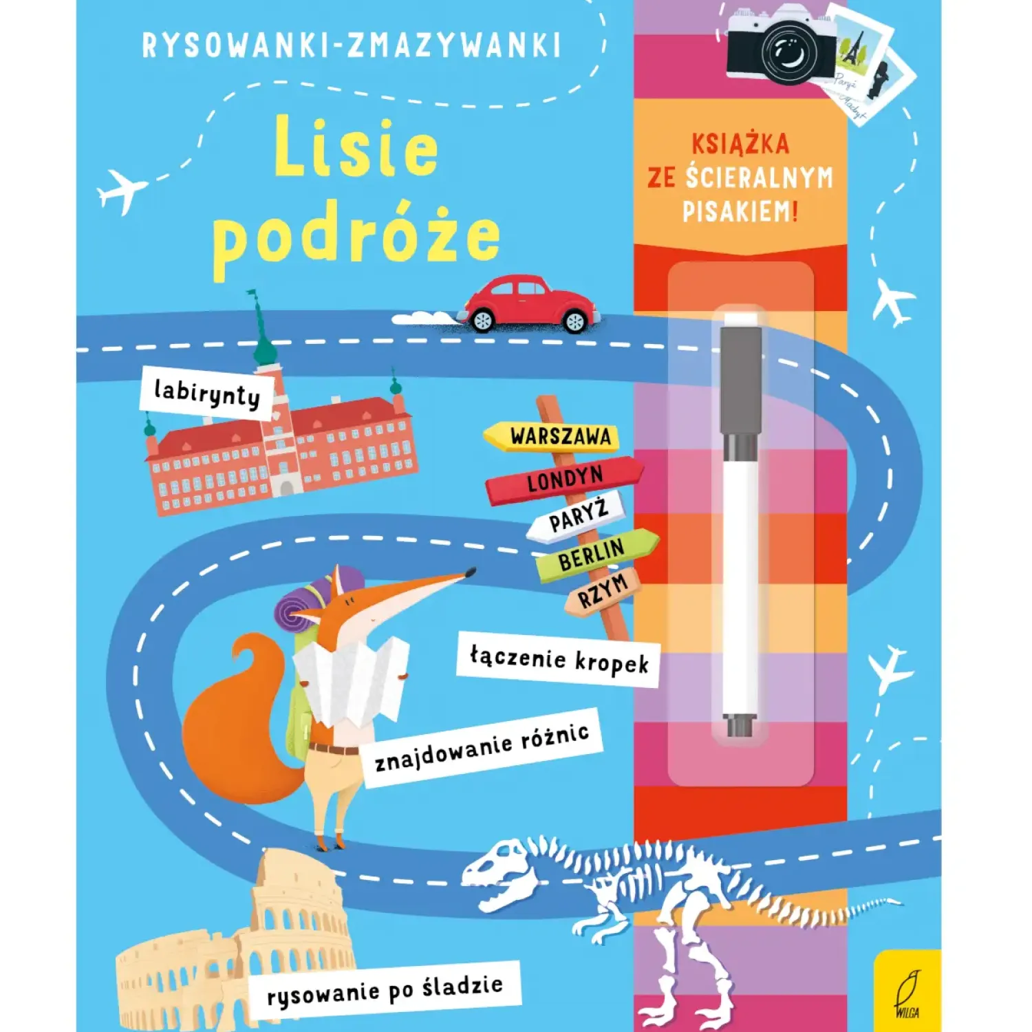 Kolorowanki|Kolorowanki | Wydawnictwo Wilga Rysowanki - zmazywanki. Lisie podróże