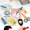 3 Lata +|2 Lata + | Tender Leaf Toys Salon fryzjerski - drewniana toaletka z akcesoriami