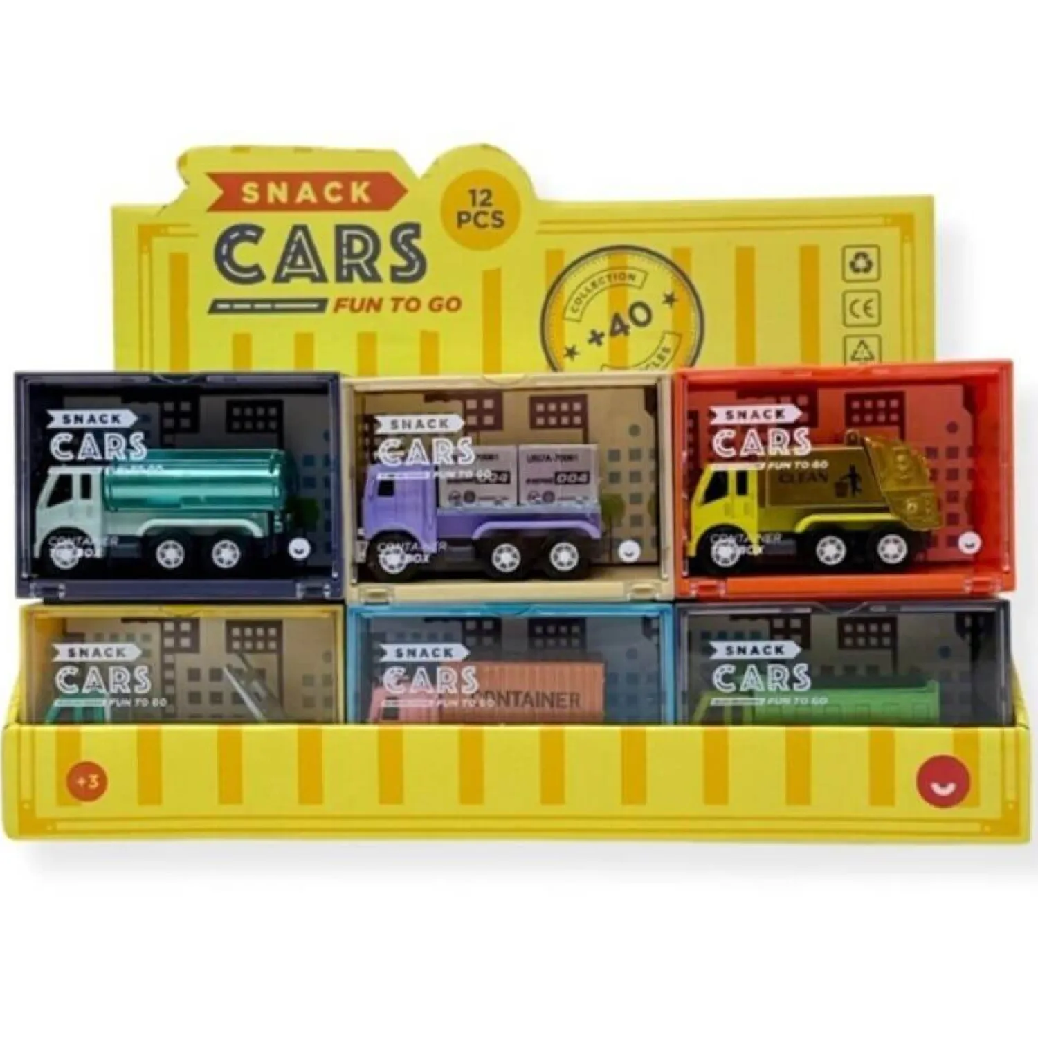 2 Lata +|12M+ | Juegaconmigo Samochodzik Snack Cars seria 5: samochody serwisowe, transportowe i budowlane, 1szt.