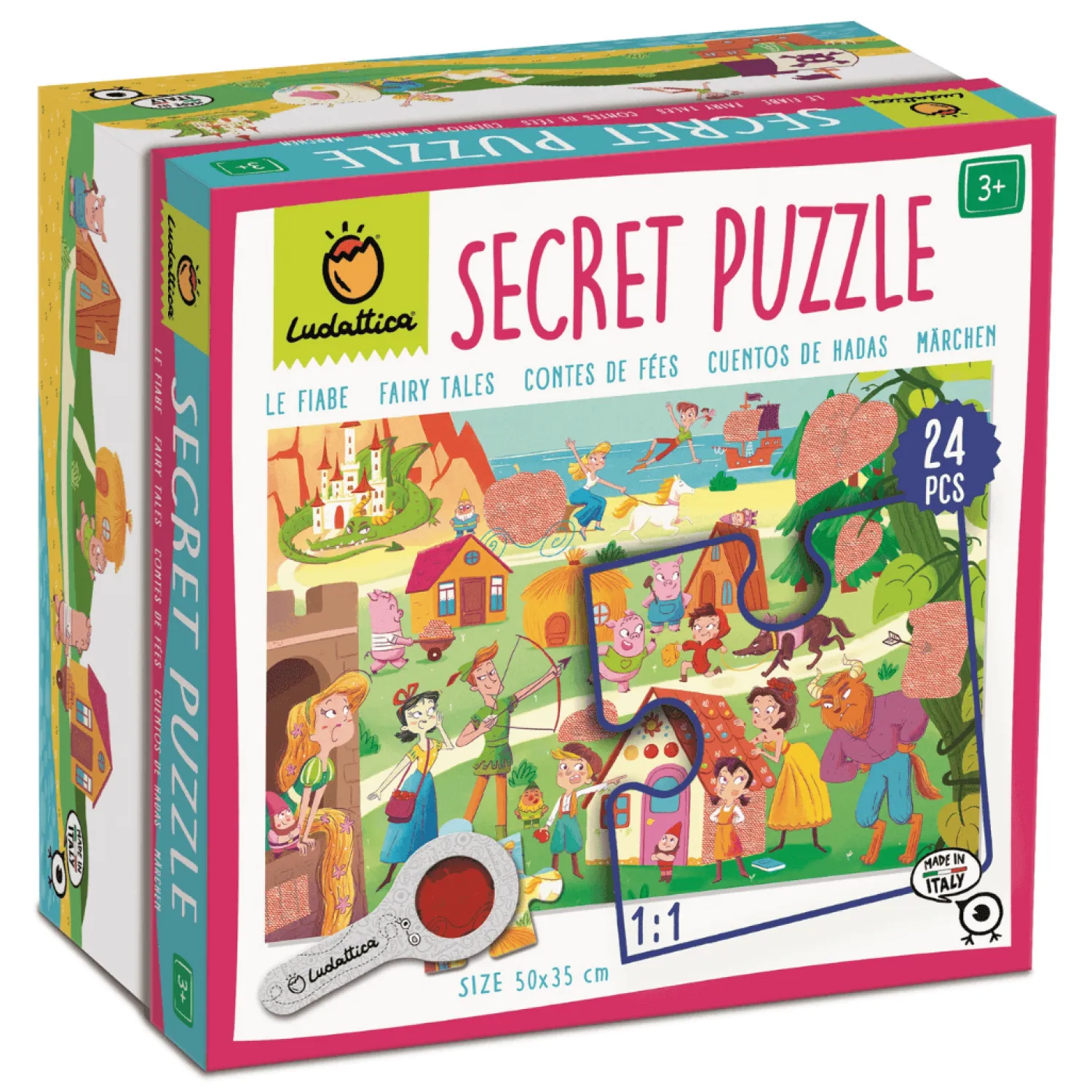 2 Lata +|4 Lata + | Ludattica SECRET PUZZLE - puzzle z tajemnicą - POSTACIE z BAJEK