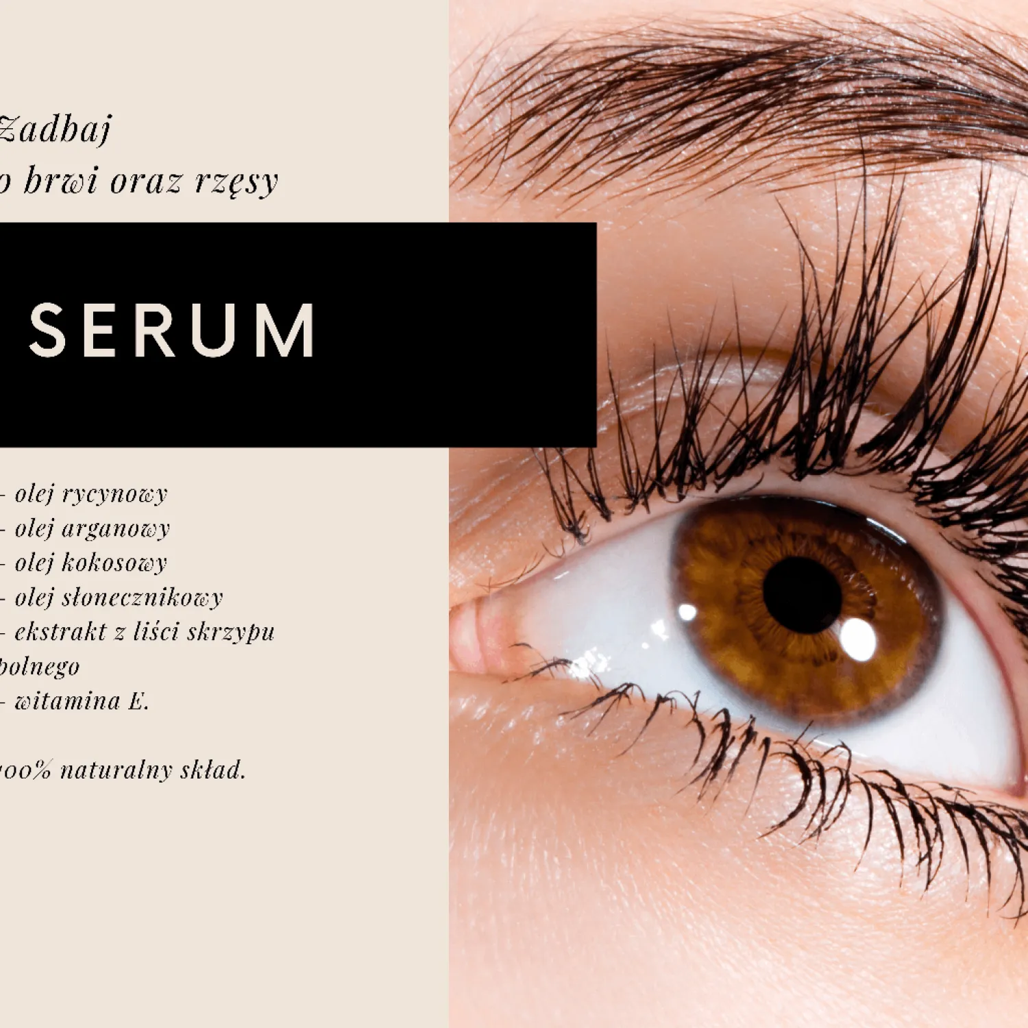Naturalne Kosmetyki Dla Mam | Lullalove Serum do brwi i rzęs - skrzyp polny, 7ml