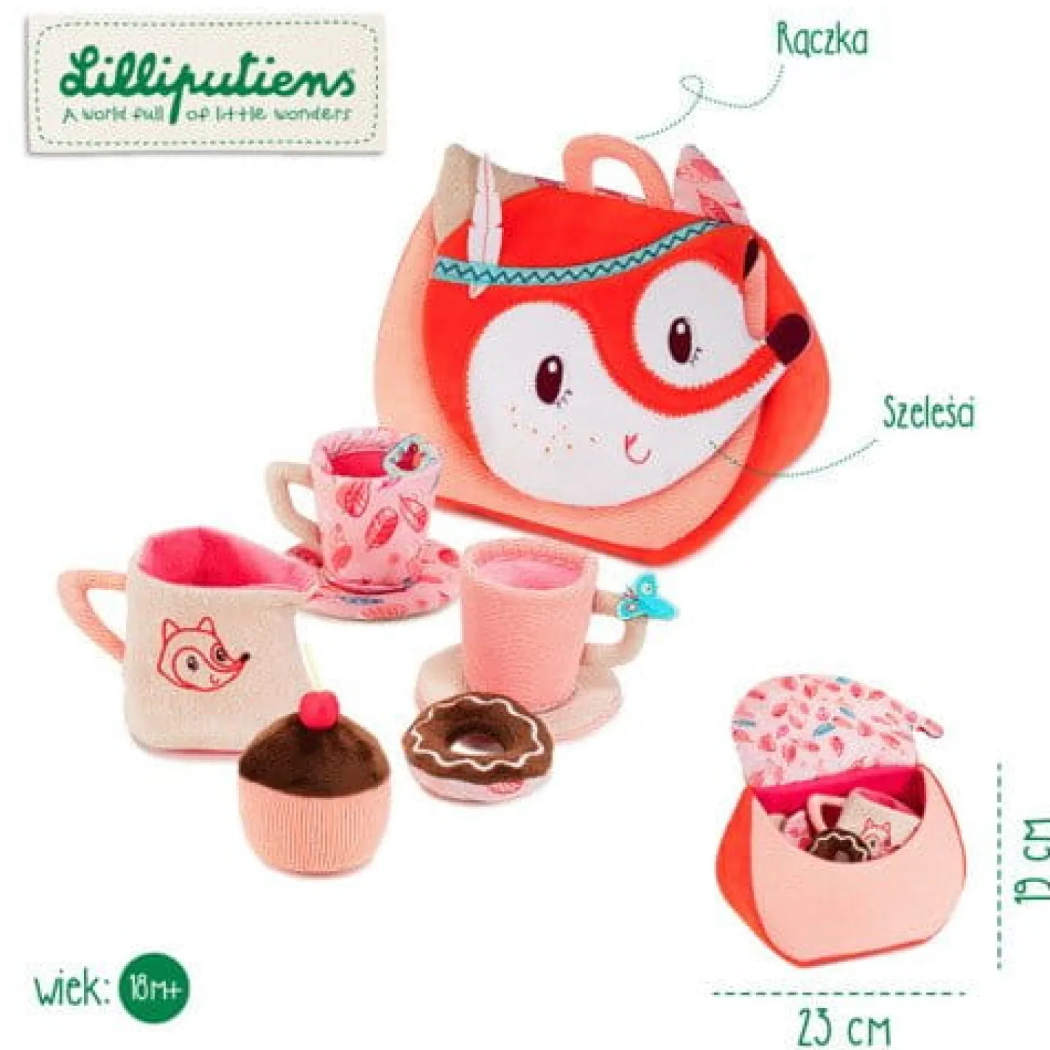 2 Lata +|Odgrywanie Ról | Lilliputiens Serwis do herbaty Lisiczka Alice 18 m+