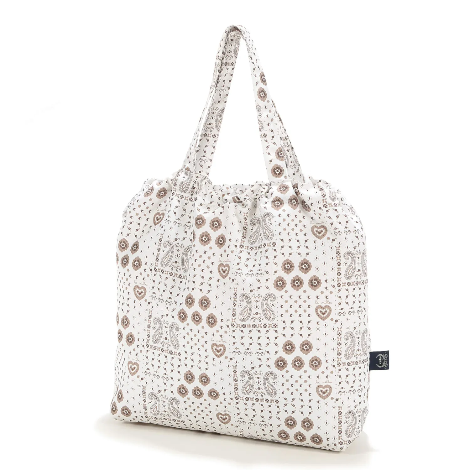 Torby I Plecaki Do Wózka|Torby I Plecaki Do Wózka | La Millou Shopper Bag z kieszonką BANDANA CREAM