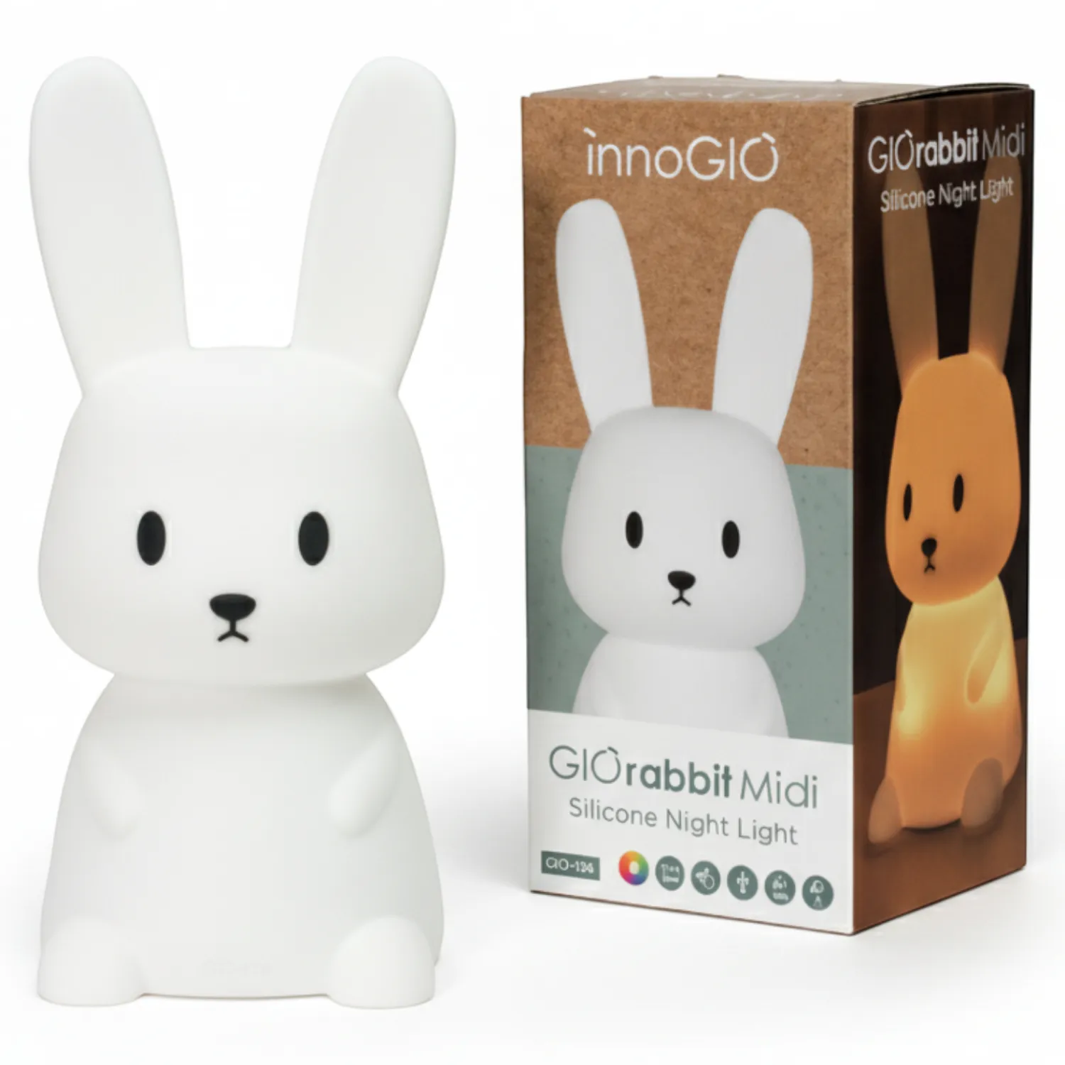 Lampki Nocne|Lampki Nocne | InnoGIO Silikonowa Lampka nocna GIOrabbit Midi